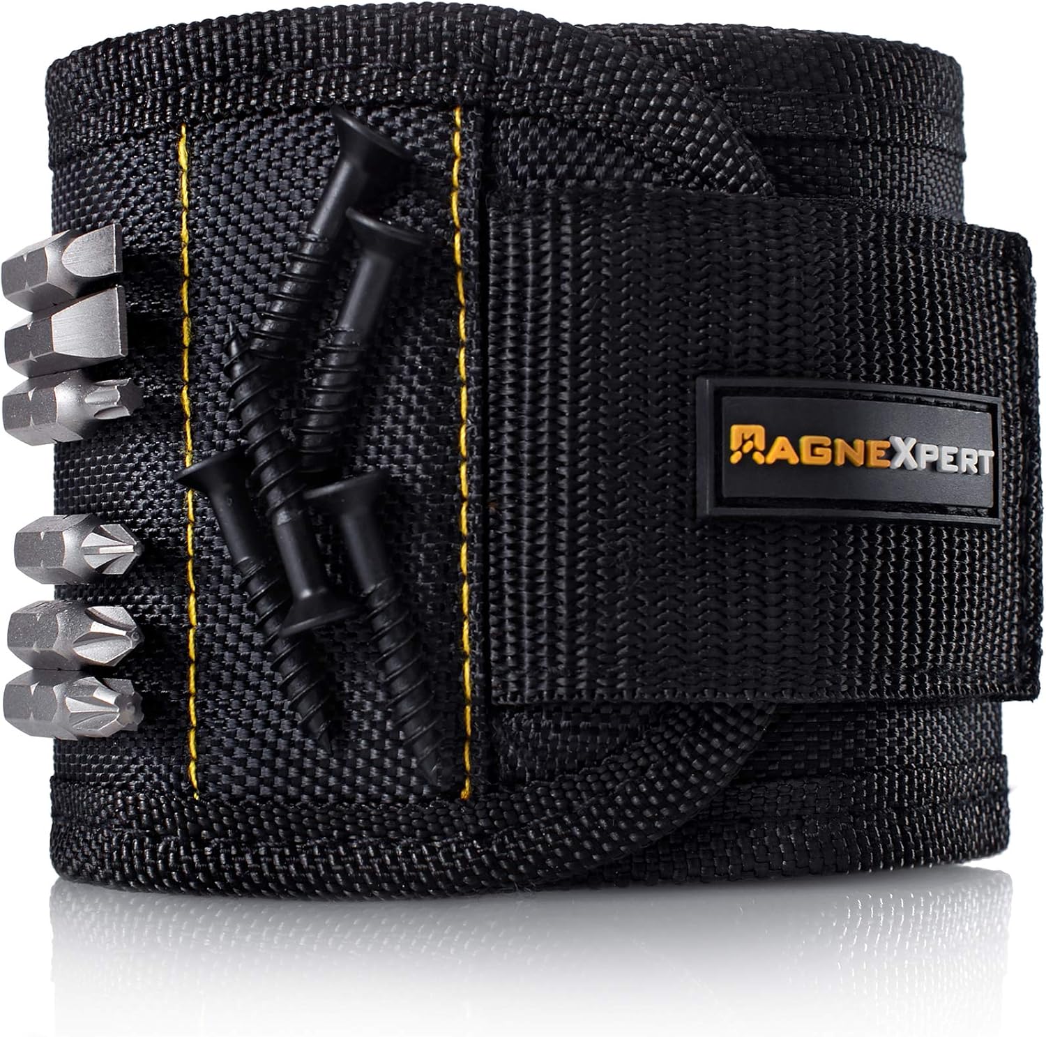 Magnelex_Magnexpert_Magnetic_Wristband_for_Holding_Screws,_Nails_and_Drill_Bits_-_Crafted_from_Ballistic_Nylon_with_15_Powerful_Magnets,_Stocking_Stuffer_for_Men