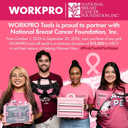WORKPRO_8_oz_Claw_Hammer_with_Fiberglass_Handle,_All_Purpose_Hammer_with_Forged_Hardened_Steel_Head,_Pink_Ribbon