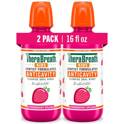 TheraBreath_Kids_Mouthwash_with_Fluoride,_Organic_Strawberry_Splash,_Anticavity,_16_fl_oz,_2_Pack
