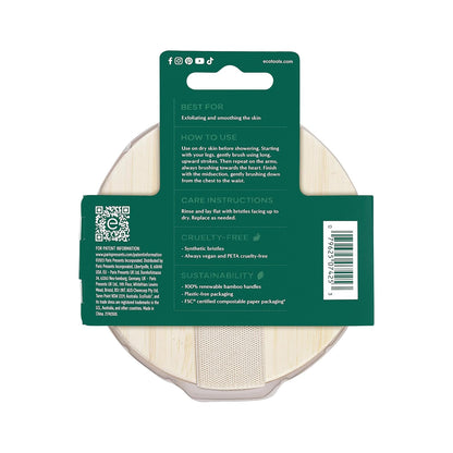 EcoTools_Dry_Body_Brush,_Cruelty-Free_Bristles_Exfoliate_&_Smooth_Skin,_Dry_Brushing_Removes_Flaky_Skin,_May_Help_Improve_Circulation_&_Tone,_Eco-Friendly_Skincare_Tool,_Vegan_&_Cruelty-Free,_1_Count
