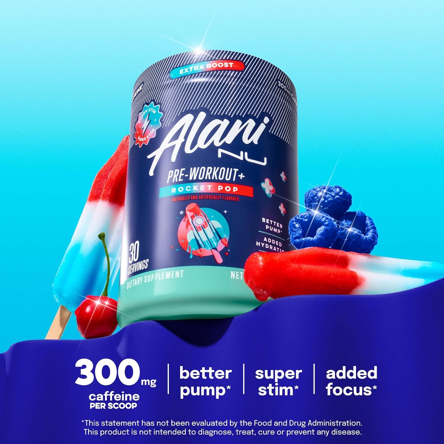 Alani_Nu_Pre_Workout+_Powder_Rocket_POP,_Extra_Boost,_Sugar_Free,_300mg_Caffeine,_L-Theanine,_Beta-Alanine,_Citrulline,_30_Servings