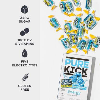 PURE_KICK_Energy_Singles_To_Go_Drink_Mix,_Jolly_Rancher_Blue_Raspberry,_Includes_12_Boxes_with_6_Packets_in_each_Box,_72_Total_Packets