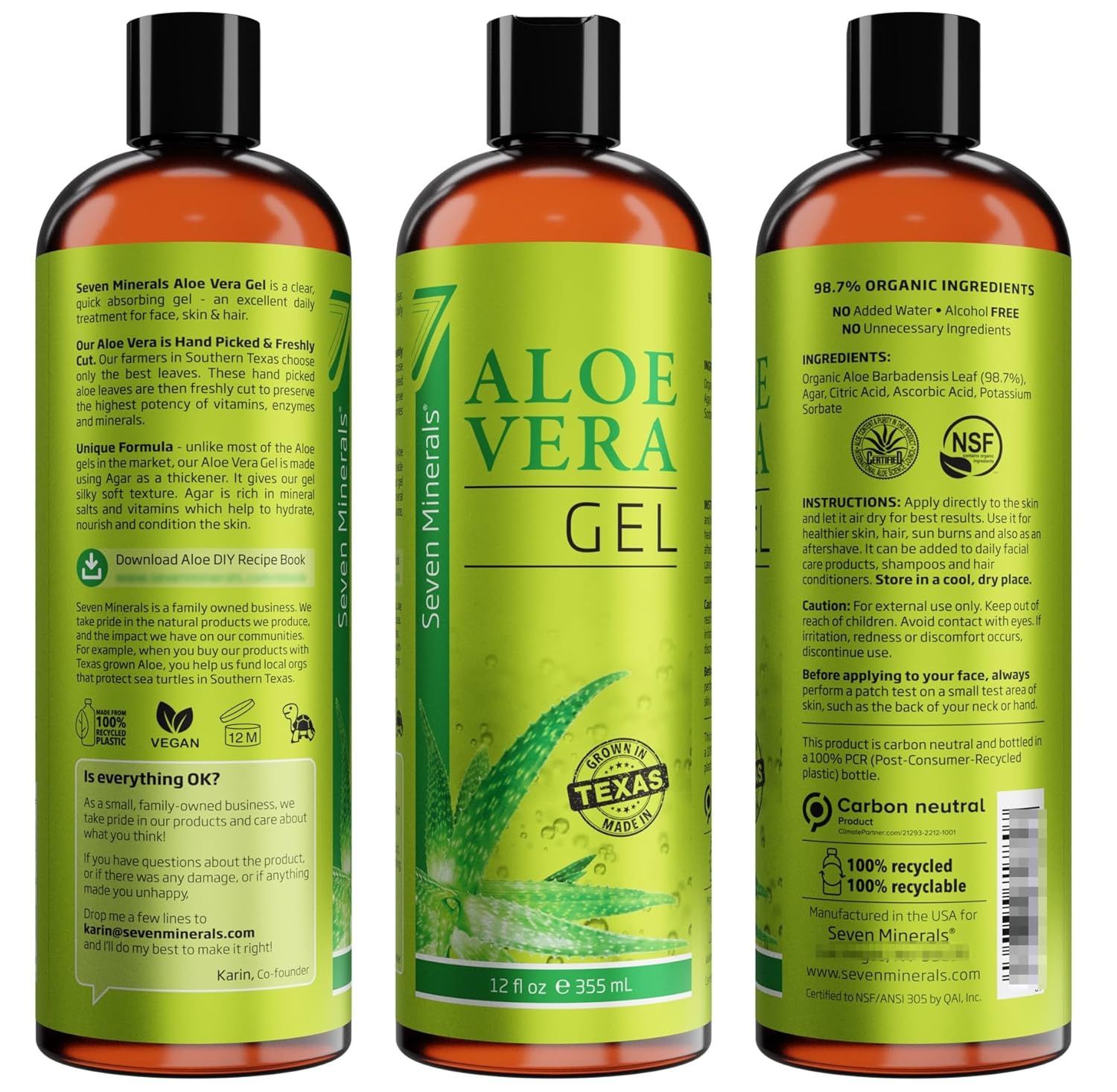 Seven_Minerals_Organic_Aloe_Vera_Gel_from_freshly_cut_100%_Pure_Aloe_-_Big_12oz_-_HighestQuality,_Texas_grown,_Vegan,_Unscented_-_For_Face,_Skin,_Hair,_Sunburn_relief