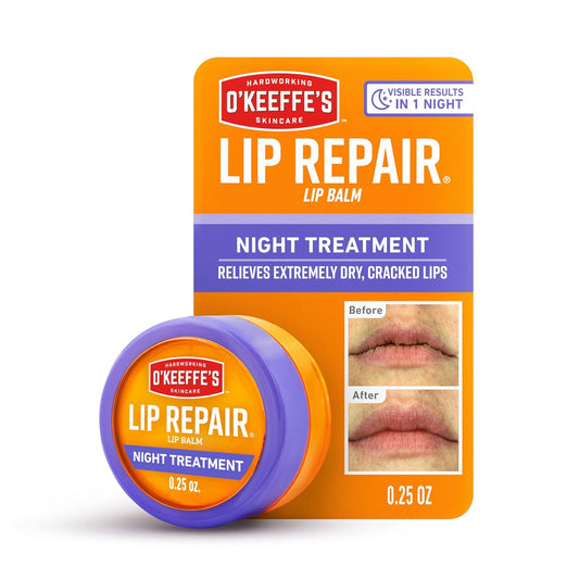 O'Keeffe's_Lip_Repair_Night_Treatment_Lip_Balm_for_Dry,_Cracked_Lips_-_0.25_Ounce_Jar_(1_Pack)_-_Moisturizer_Extremely_Cracked,_Dry_Lips