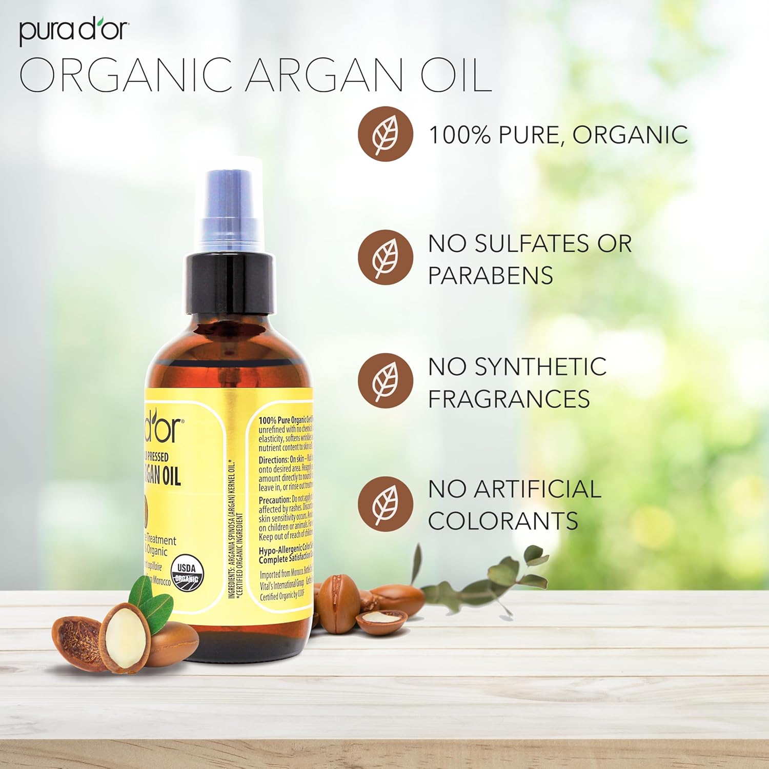 PURA_D'OR_4_Oz_Organic_Moroccan_Argan_Oil_–_100%_Pure_Cold-Pressed_Virgin_Grade_–_Lightweight_Moisturizer_for_Skin,_Face,_Body_&_Hair_Relaxer_–_Helps_Dry_Skin,_Scalp_Care,_Split_Ends,_Nails_&_Cuticles