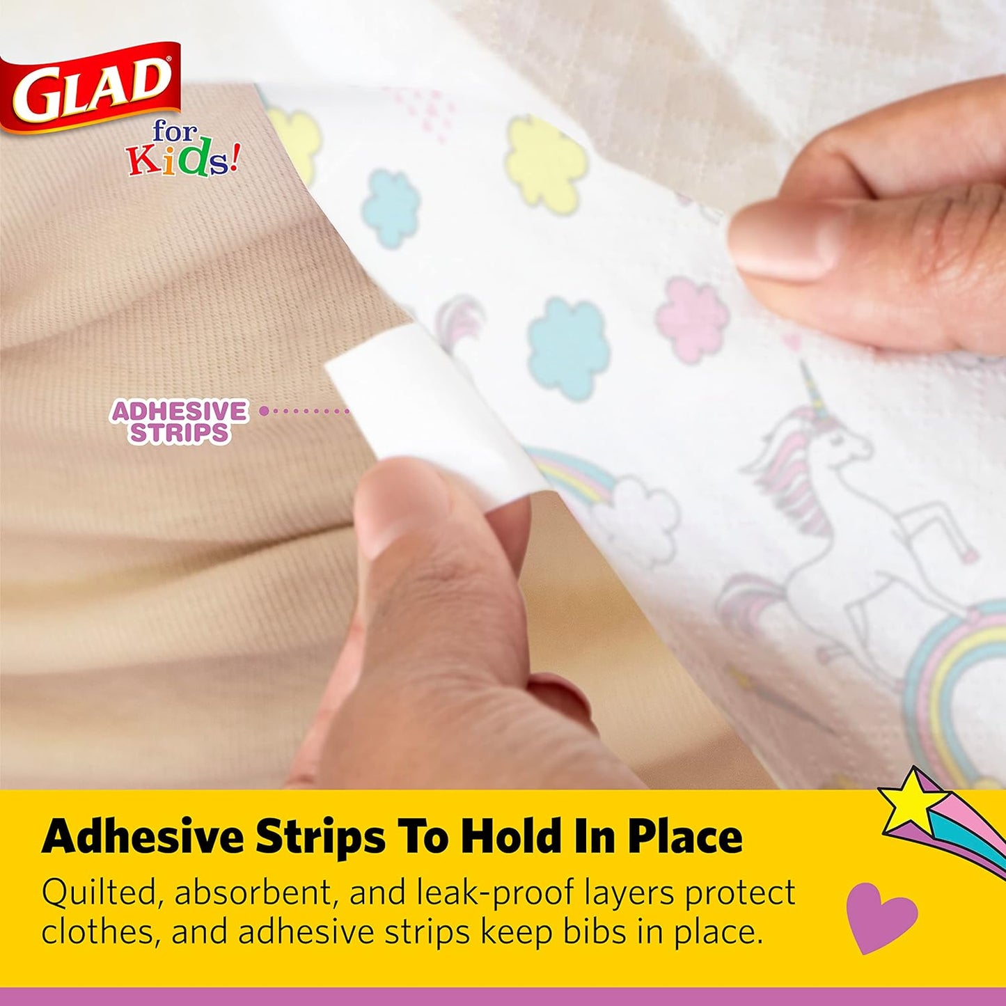 Glad_for_Kids_Unicorn_Disposable_Paper_Bibs_with_Crumb_Catcher,_Absorbent_Leakproof_Bibs_for_Toddlers_and_Babies,_Mess_Free_Feeding,_Crafts,_Parties,_and_Travel_Use,_30_Count
