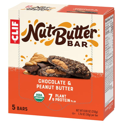 CLIF_Nut_Butter_Bar_-_Chocolate_Peanut_Butter_-_Filled_Energy_Bars_-_Non-GMO_-_USDA_Organic_-_Plant-Based_-_Low_Glycemic_-_1.76_oz._(5_Pack)