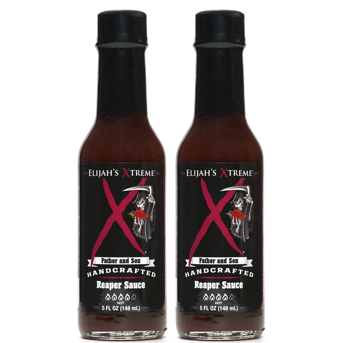 Elijah&amp;#39;s Xtreme Carolina Reaper Hot Pepper Sauce with Sweet Black Cherries, Cranberries and Kentucky Bourbon (5 oz) (2-Pack) (Xtreme Carolina Reaper Hot Pepper Sauce)