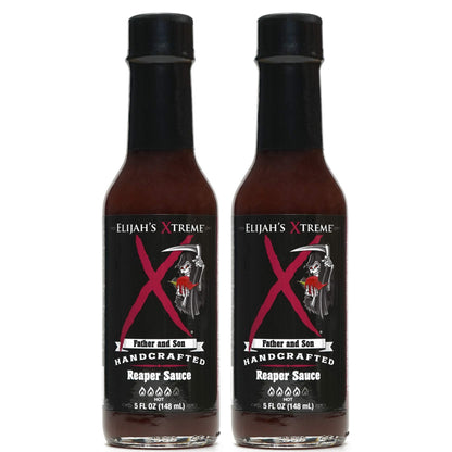 Elijah&amp;#39;s Xtreme Carolina Reaper Hot Pepper Sauce with Sweet Black Cherries, Cranberries and Kentucky Bourbon (5 oz) (2-Pack) (Xtreme Carolina Reaper Hot Pepper Sauce)