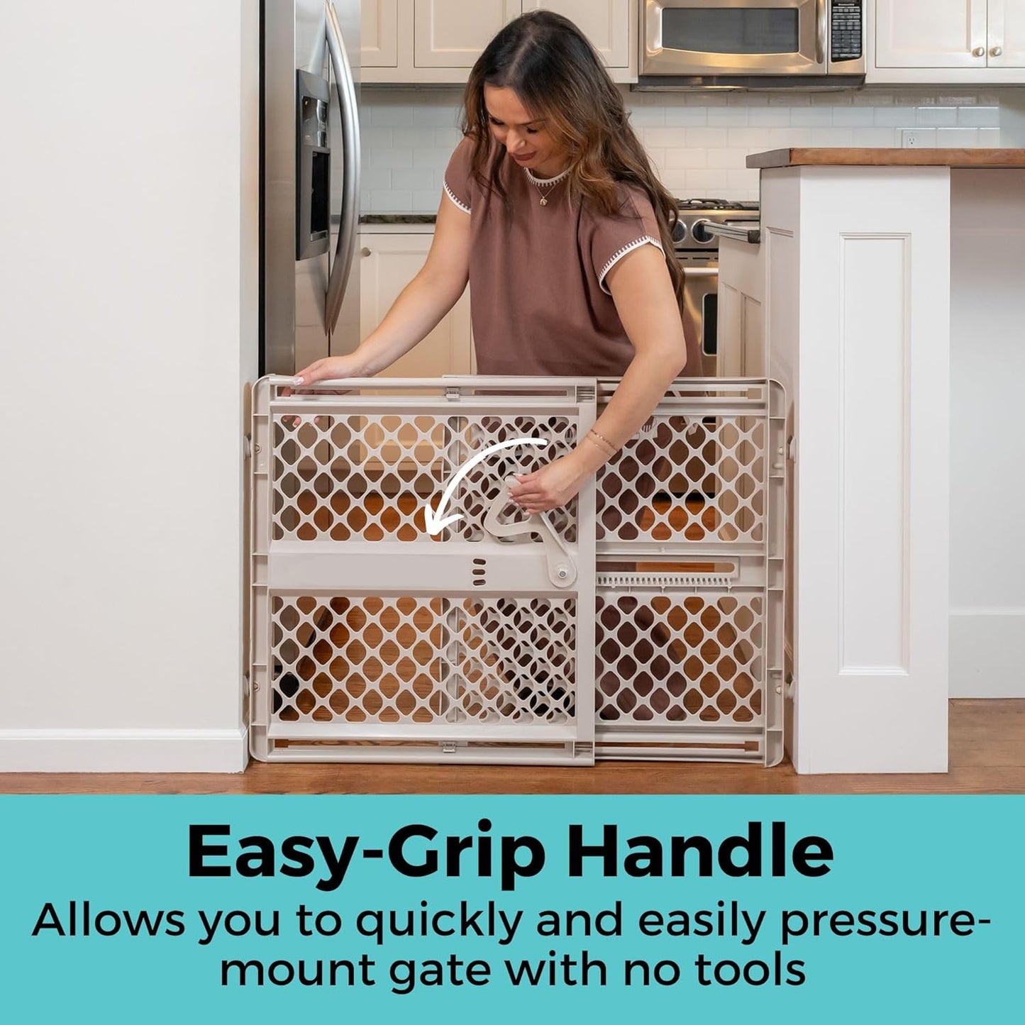 Toddleroo_by_North_States_-_Supergate_Ergo_Baby_Gate:_Plastic_Baby_Gate_for_Stairs_&_Doorways_-_Adjustable_Indoor_Safety_Gate_-_Made_in_USA_-_26_to_42_Inches_Wide_-_26_Inches_Tall_-_Sand