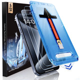 MAGIC JOHN 2 Pack for iPhone 15 Pro (6.1 inch) Tempered Glass Screen Protector, Auto Dust-Elimination Installation, Bubble Free, Dynamic Island Compatible, HD Clear, Easy Installation