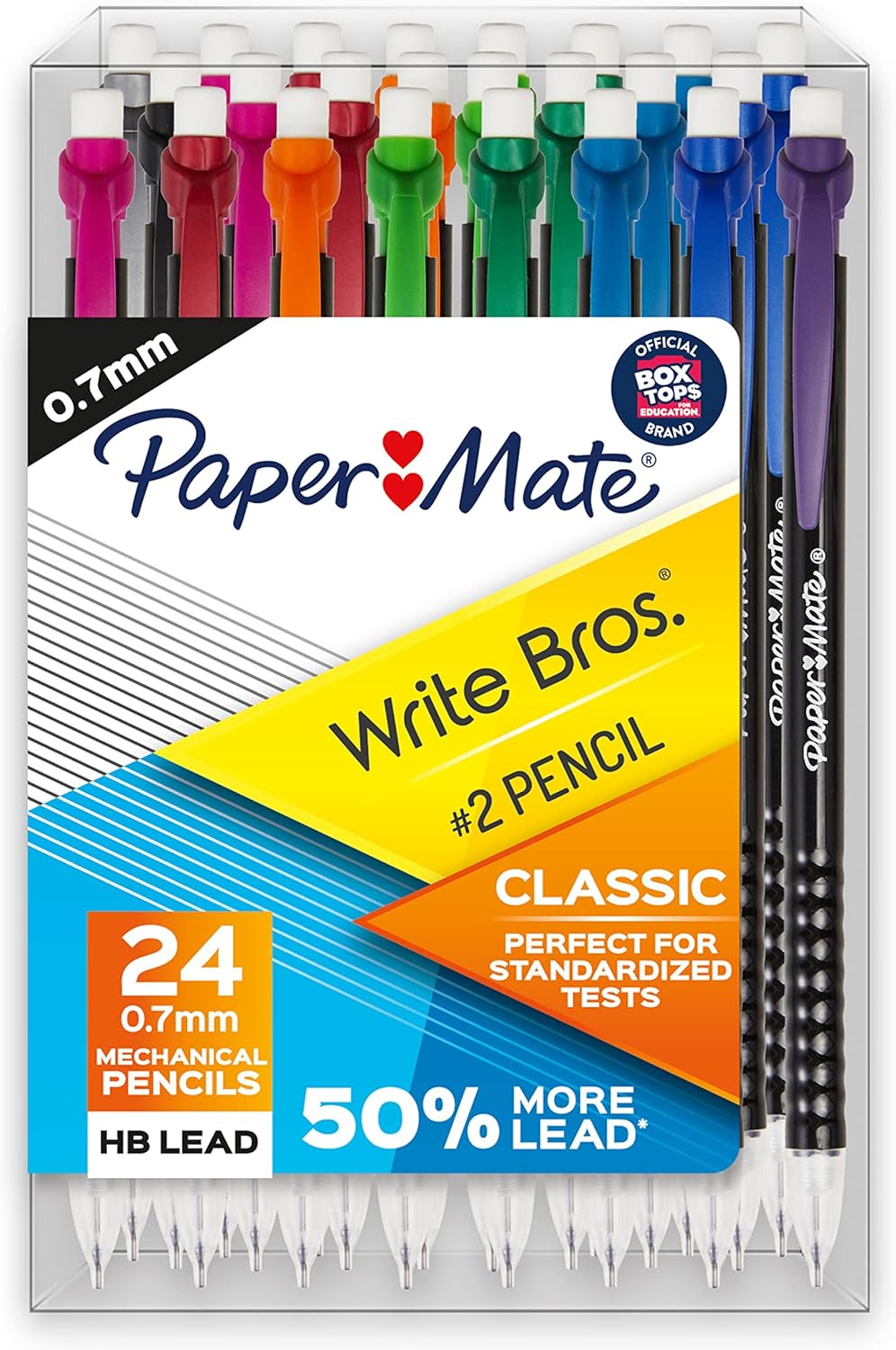 Paper_Mate_Mechanical_Pencils_0.7mm_Write_Bros._Classic_Number_2_Pencil_Set_Office_Supplies_Classroom_Supplies_Sketching_Pencils_Drafting_Great_for_Standardized_Testing_24_Count