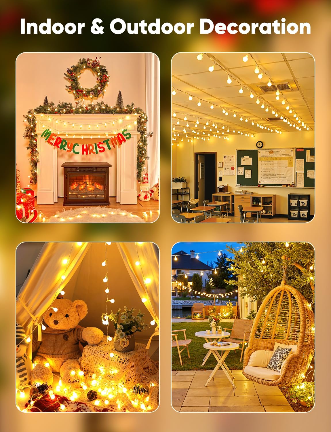 Minetom_Globe_String_Lights,_33_Feet_100_Led_Fairy_Lights_Plug_in,_8_Modes_with_Remote_Mini_Globe_Lights_for_Indoor_Outdoor_Bedroom_Party_Wedding_Garden_Christmas_Tree_Decor,_Warm_White