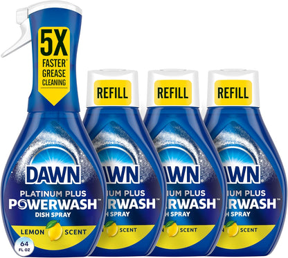 Dawn_Powerwash_Spray,_Dish_Soap,_Dishwashing_Liquid,_Cleaning_Supplies,_Lemon,_1_Starter_Kit_+_3_Refills,_4_Units_of_16oz_(64oz)