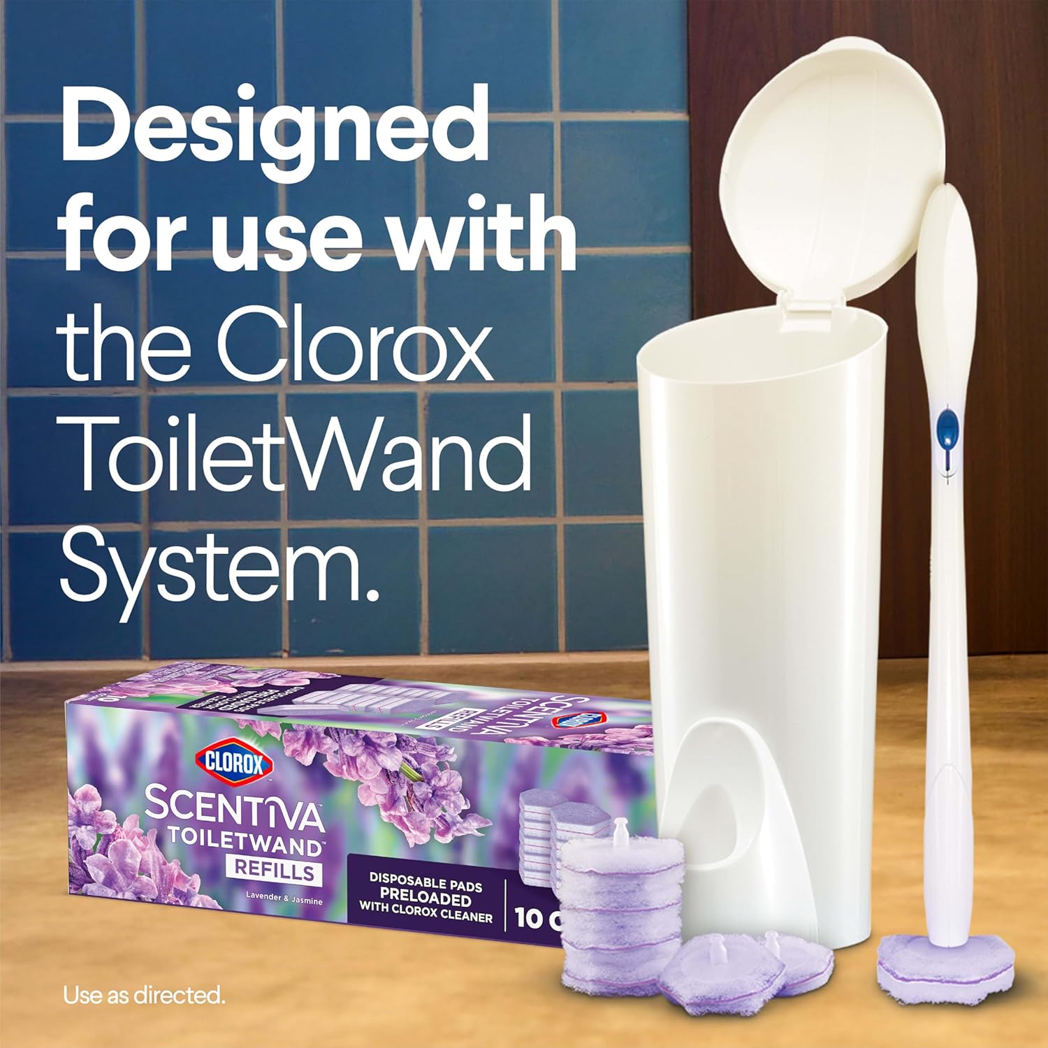 CLOROX_Scentiva_ToiletWand_Toilet_Cleaner_Refills,_Toilet_brush,_Lavender_and_Jasmine,_10_Count