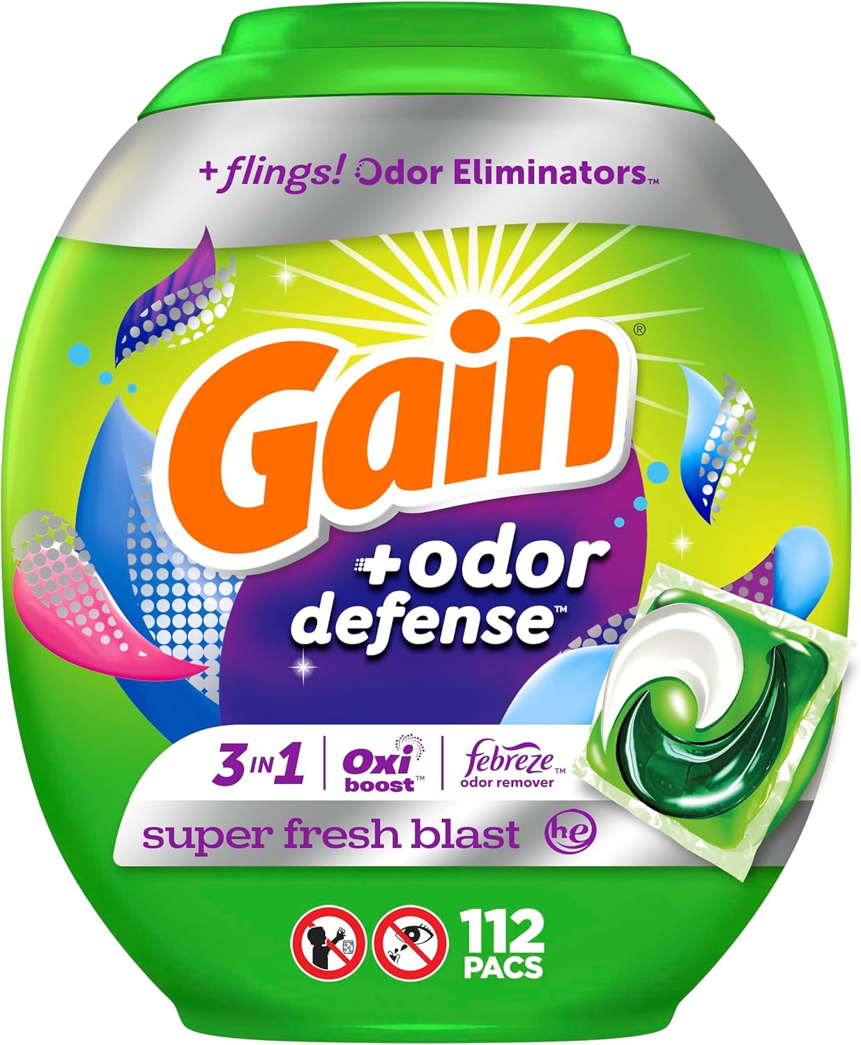 Gain_Flings_Laundry_Detergent_Pacs_with_Odor_Defense,_112_Count,_Super_Fresh_Blast_Scent,_HE_3in1_with_Febreze_and_Oxi