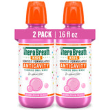 TheraBreath Kids Anticavity Fluoride Oral Rinse, Strengthens Teeth & Enamel, Alcohol Free & Dye Free, Certified Organic Bubblegum Blast Flavor, 16 Fl Oz, 2-Pack