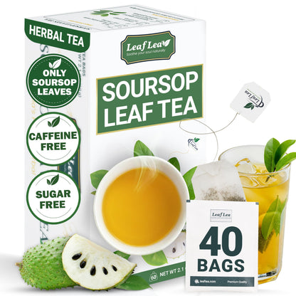 Soursop Leaf Tea - 40 Tea Bags (Pack of 1)