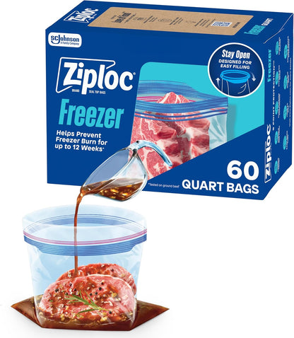 Ziploc_Quart_Food_Storage_Freezer_Bags,_Stand-Up_Bottom,_Easy_to_Fill,_60_Count
