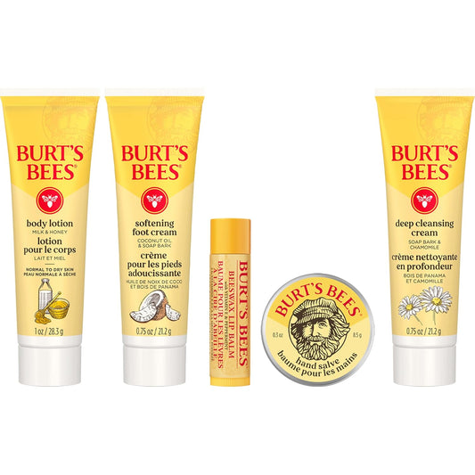 Burt's_Bees_Mothers_Day_Gifts_Ideas_-_Essentials_Everyday_Set,_5_Travel_Size_Products_-_Deep_Cleansing_Cream,_Hand_Salve,_Body_Lotion,_Foot_Cream_and_Original_Lip_Balm