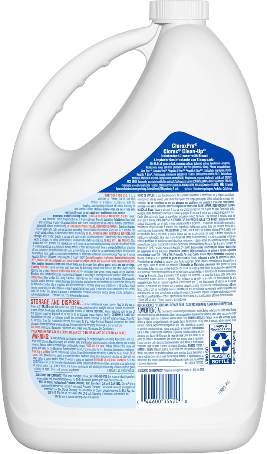 CloroxPro_Clorox_Clean-Up_Disinfectant_Cleaner_with_Bleach_Refill,_128_Ounces_(Package_May_Vary)