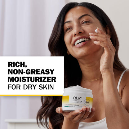 Olay_Face_Moisturizer,_Complete+_Rich_Moisturizing_Cream_-_Fragrance-Free,_Gentle_for_Dry_&_Sensitive_Skin,_3-in-1_Hydrating_to_Strengthen,_Nourish,_Renew_-_Niacinamide,_Vitamin_E,_&_Ceramides,_8.5_oz