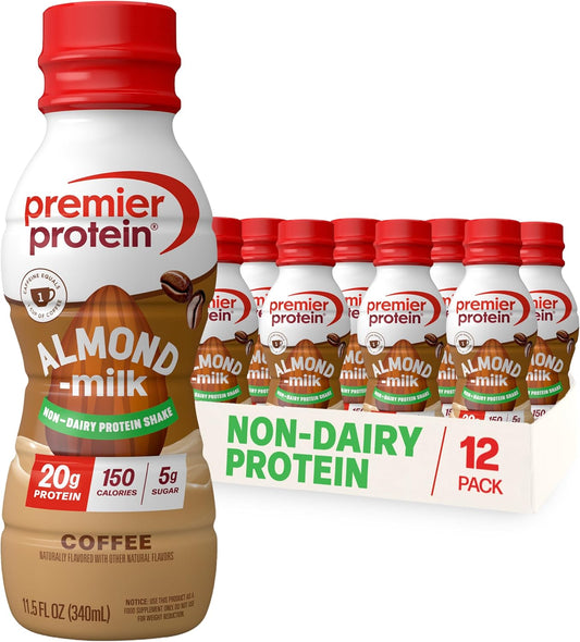 Premier_Protein_Non-Dairy_Plant_Based_Almondmilk_Protein_Shake,_Coffee_with_Caffeine_for_Energy_–_20g_Protein,_5g_Sugar,_11.5_Fl_oz_(12_Pack)