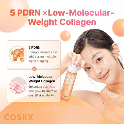 COSRX_5_PDRN_Collagen_Intense_Vitalizing_Serum_-_Korean_Serum_for_Skin_Firming_&_Glowing_with_Salmon_DNA,_Centella_PDRN_&_Collagen,_Mothers_day_gifts,_Korean_Skin_Care_(3.38_fl.oz.)