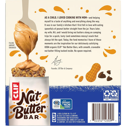 CLIF_Nut_Butter_Bar_-_Chocolate_Chip_&_Peanut_Butter_-_Filled_Energy_Bars_-_Non-GMO_-_USDA_Organic_-_Plant-Based_-_Low_Glycemic_-_1.76_oz._(5_Pack)