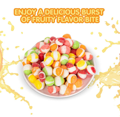 Freeze_Dried_Candy_Gourmet_Crunch_Candies_12oz_Bag_Pouch_Assorted_Cherry_Strawberry_Lemon_Lime_Orange_Original_Rainbow_Fruity_Flavor_Ideal_Gift_Snack