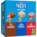 Rice Krispies Treats Mini Crispy Marshmallow Squares, Kids Snacks, Lunch Variety Pack, 20.1oz Box (52 Bars) Sweet Chocolate