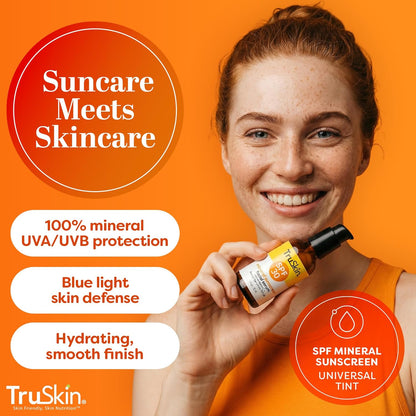TruSkin_Sunscreen_Serum_for_Face_-_SPF_30_Universal_Tinted_Mineral_Sunscreen_Face_Serum_with_Zinc_Oxide_-_Sheer,_Lightweight_Finish_with_Vitamin_C,_Hyaluronic_Acid,_Ceramides_&_Niacinamide,_1_fl_oz