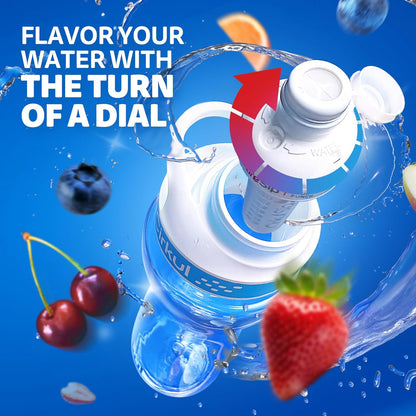 Cirkul_22oz._BPA-Free_Plastic_Water_Bottle_Starter_Kit_with_Blue_Lid,_2_Flavor_Cartridges_(1_LifeSip_Fruit_Punch,_1_FitSip_Mixed_Berry)_No_Sugar,_Zero_Calorie_Drink_Mix