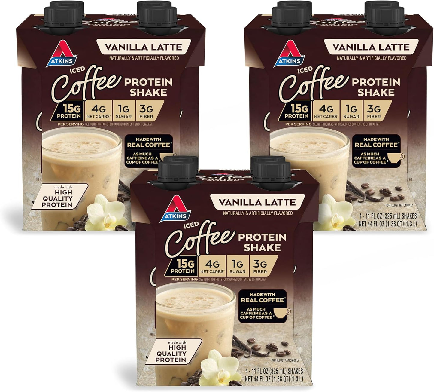 Atkins_Iced_Coffee_Vanilla_Latte_Protein_Shake,_Coffee_and_Vanilla_Flavored,_15g_Protein,_4g_Net_Carbs,_1g_Sugar,_Low_Carb,_Keto_Friendly,_High_Protein_Shake,_12_Pack_(11_fl._oz_each)