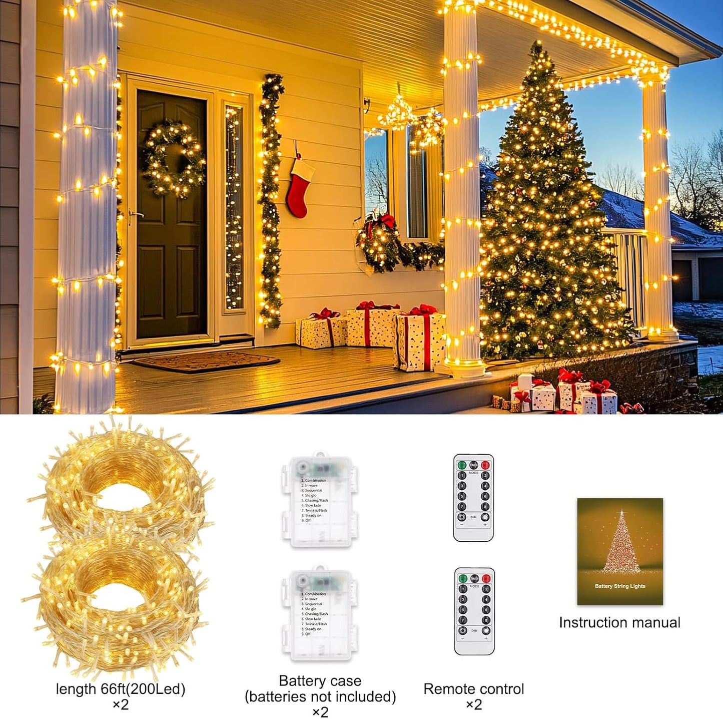 2Pack_Christmas_Lights_Outdoor_Battery_Operated_String_Lights_with_Remote,_Total_400LED_135Ft_with_Timer_8_Modes_Waterproof_Outdoor_Indoor_for_Christmas_Tree_Decor,_Warm_White