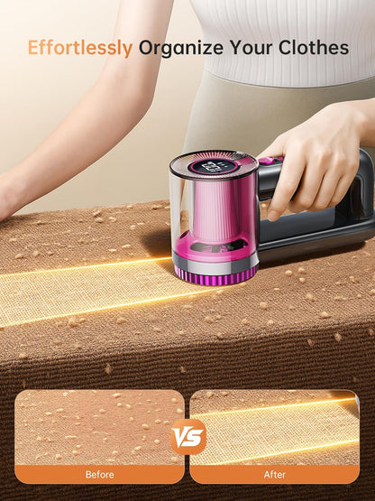DRFLASH_2-in-1_Fabric_Shaver_Rechargeable_-_3_Speeds_Lint_Remover_with_Digital_LED_Display_&_Type-C_Fast_Charging_Port,_Electric_Sweater_Defuzzer_for_Clothes,_Furniture,_Couch,_Blanket