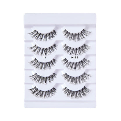 KISS_So_Wispy,_False_Eyelashes,_'',_12mm,_Includes_5_Pairs_Of_Lashes,_Easy_to_Apply,_Reusable_Lash_Clusters