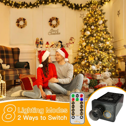 Ollny_Christmas_Tree_Lights_8.2ft*16_Strings_with_Ring,_8_Lighting_Modes_3_Timers_Dimmable_Christmas_Lights_Indoor/Outdoor_with_Remote,_Waterproof_for_Xmas_Decor_(Warm_White)