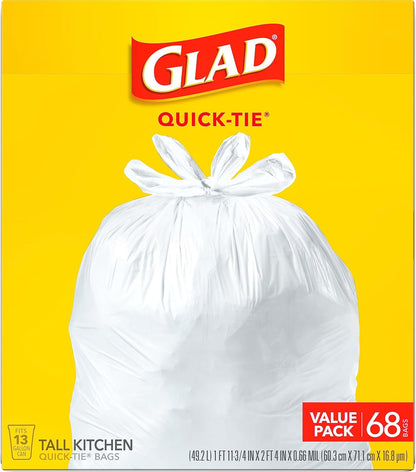 Glad_Tall_Kitchen_Trash_Bags_13_Gallon,_Unscented_Garbage_Bags,_Quick-Tie,_68_Count