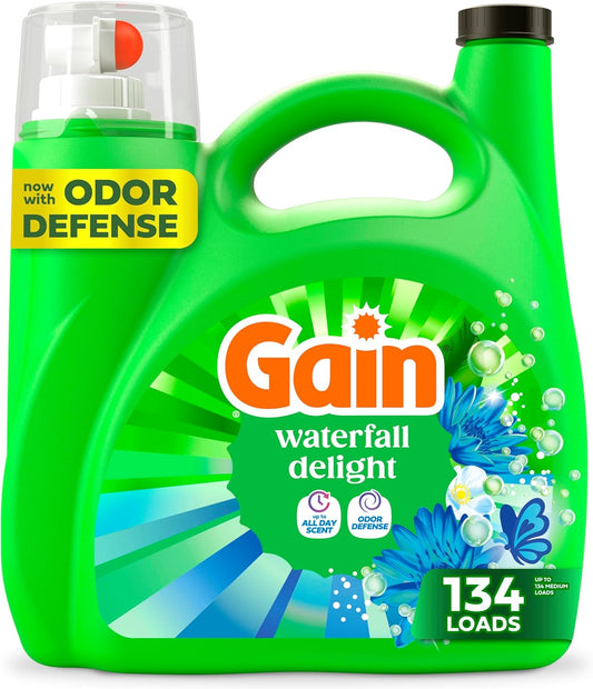 Gain_Liquid_Laundry_Detergent_with_Odor_Defense,_Waterfall_Delight_Scent,_Laundry_Soap_For_HE_Washing_Machines,_177_fl_oz,_134_Loads_(Packaging_May_Vary)