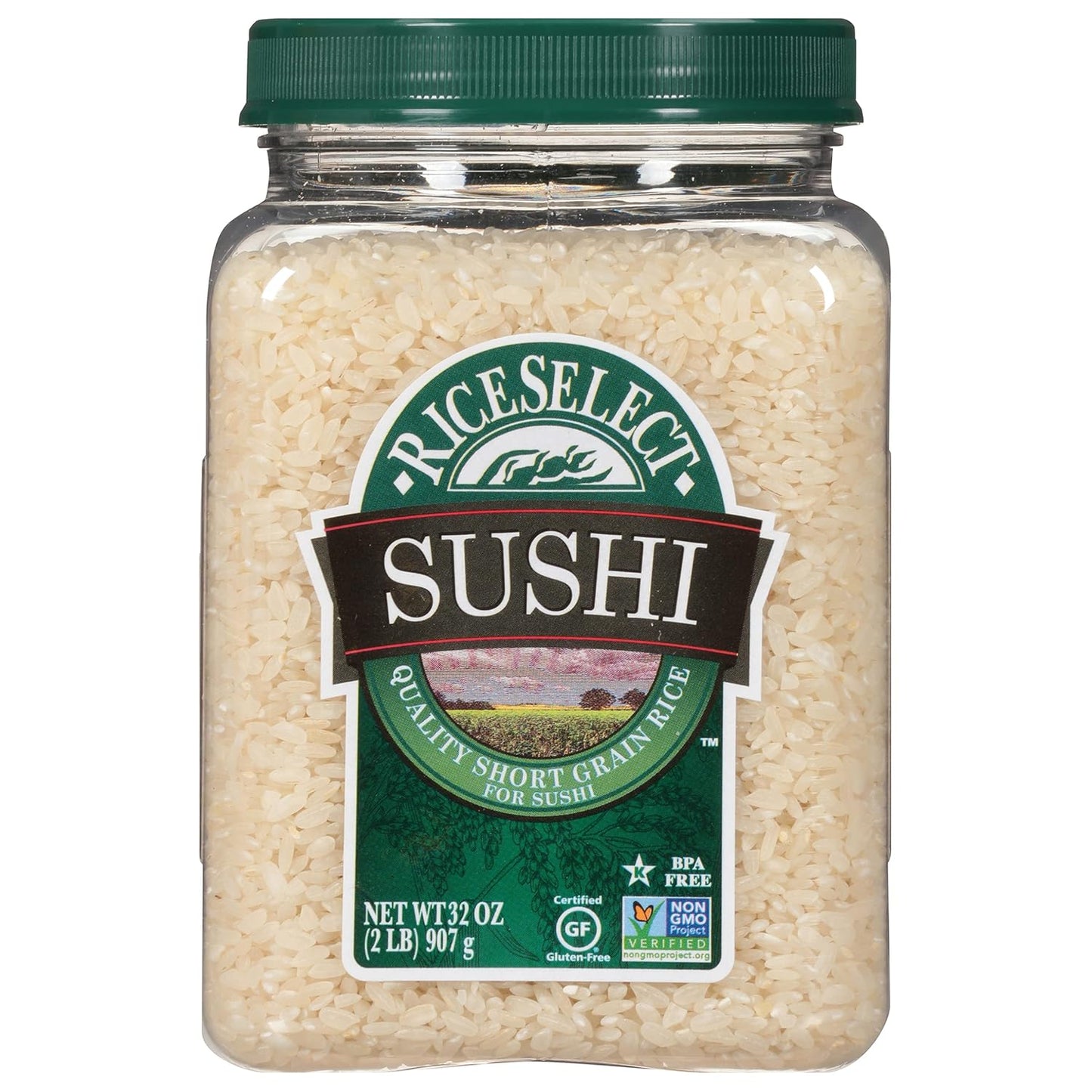 RiceSelect_Sushi_Rice_for_Sushi_and_Japanese_Food,_Premium_Gluten-Free_Short-Grain_Rice,_Non-GMO,_32-Ounce_Jar