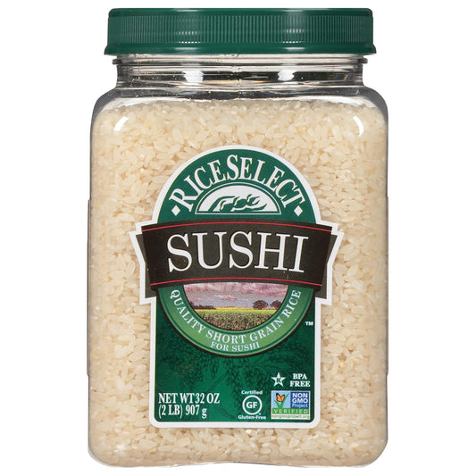 RiceSelect_Sushi_Rice_for_Sushi_and_Japanese_Food,_Premium_Gluten-Free_Short-Grain_Rice,_Non-GMO,_32-Ounce_Jar