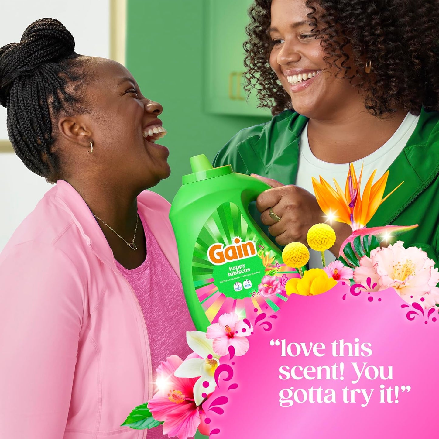 Gain_Liquid_Laundry_Detergent,_With_Odor_Defense,_Happy_Hibiscus_Scent,_Laundry_Soap_For_HE_Washing_Machines,_132_fl_oz,_100_Loads_(Packaging_May_Vary)