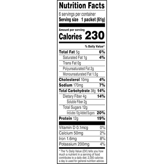 Quaker,_Protein_Instant_Oatmeal,_Banana_Nut,_12.9_Oz,_6_Count_(Pack_of_1)