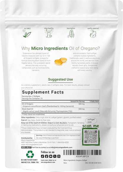 Micro_Ingredients_Oil_of_Oregano_Softgels,_150_Count_|_2_in_1_Formulated_with_Black_Seed_Oil_|_4X_Strength_Carvacrol_&_Thymoquinone_|_Plant_Based,_Non-GMO