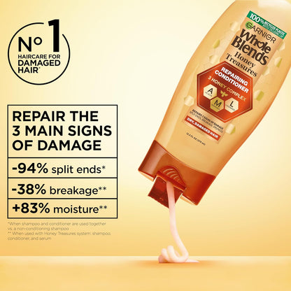 Garnier_Whole_Blends_Honey_Treasures_Repairing_Conditioner,_Hair_Repair_Formula_for_Dry,_Damaged_Hair_with_Acacia,_Manuka,_and_Lavender_Honeys,_26.6_Fl_Oz_(Packaging_May_Vary)