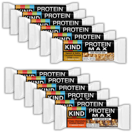 KIND_Protein_MAX_Bars_Variety_Pack,_Gluten_Free,_Low_Sugar,_High_Fiber_Snacks,_Sweet_&_Salty_Caramel_Peanut_Crisp,_Crispy_Chocolate_Peanut_Butter,_20g_Protein,_12_Count