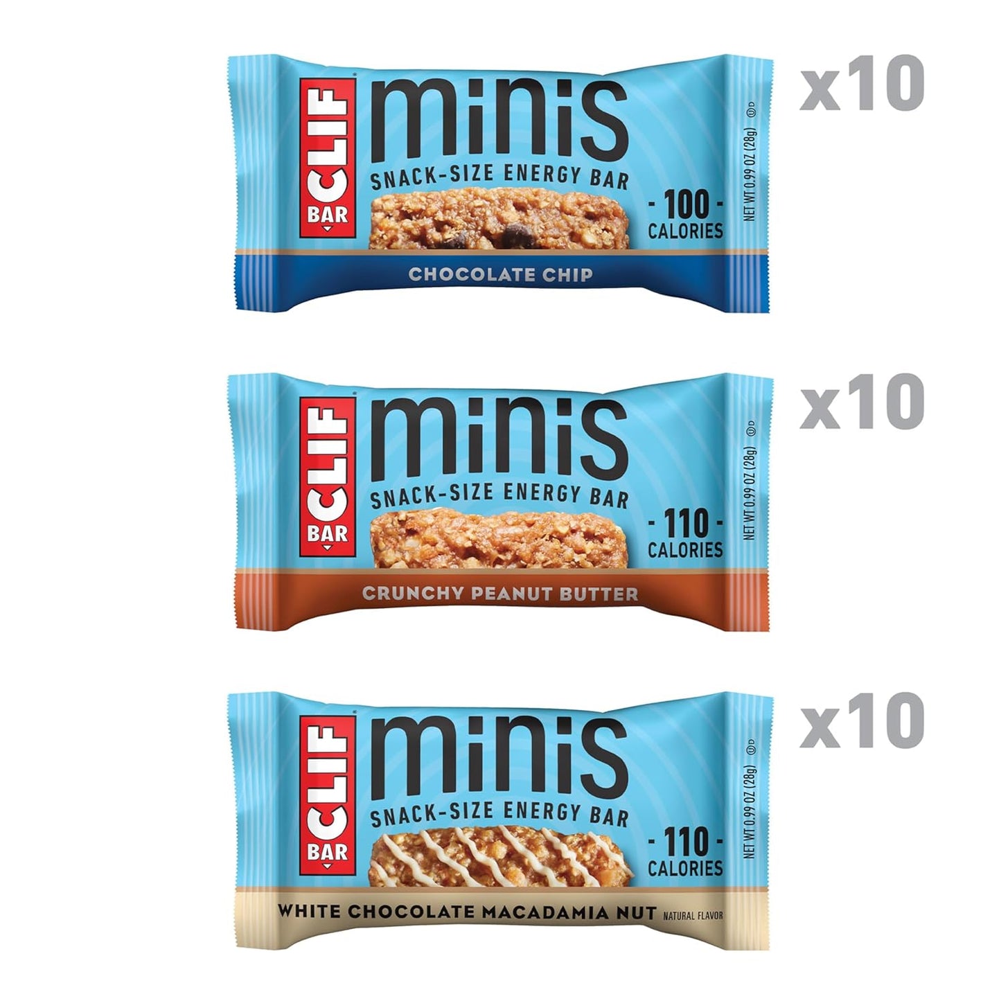 CLIF_BAR_Minis_-_Variety_Pack_-_Made_with_Organic_Oats_-_4-5g_Protein_-_Non-GMO_-_Plant_Based_-_Snack-Size_Energy_Bars_-_0.99_oz._(30_Count)