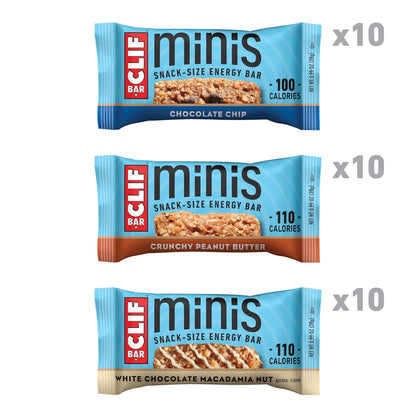 CLIF_BAR_Minis_-_Variety_Pack_-_Made_with_Organic_Oats_-_4-5g_Protein_-_Non-GMO_-_Plant_Based_-_Snack-Size_Energy_Bars_-_0.99_oz._(30_Count)