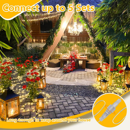 240LED_88Ft_Connectable_String_Lights_Indoor_Outdoor_Clear_Wire_|_Warm_White_Christmas_Lights_|_Twinkle_Fairy_Light_Plug_in_with_Timer_for_Bedroom_Classroom_Wedding_Tree_Patio_Decor